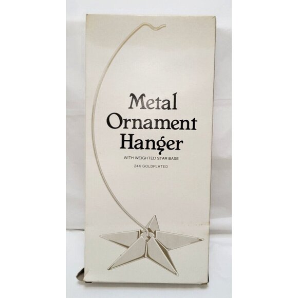 Dept 56  24K Goldplated 13” METAL ORNAMENT HANGER w/Weighted Star Base #77046 - Picture 10 of 13